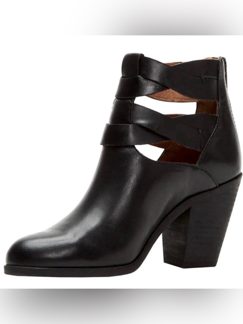 Women’s Cameron Black Antique Twist Frye Booties 7.5